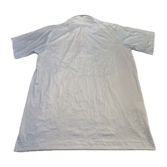 NWOT Collars & Co Featherweight Dress Collar Polo Shirt XL Ocean Key Blue Micro - Picture 3 of 7